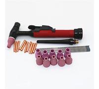 Antorcha TIG de soldadura de argón refrigerada por aire, cuerpo de antorcha QQ150A, boquilla de cerámica, soldadura de tungsteno, soplete de soplado para soldadura (tungsteno1.6)