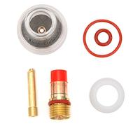 Antorcha Tig Lente de Gas Cuerpo de Collar Vaso de Vidrio Kit de Antorcha de Soldadura Tig Accesorios Para WP-17/18/26 Accesorios de Antorcha Repuestos Piezas Aguja de Tungsteno Arandela(3.2mm)