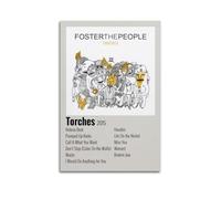 Antorchas - Foster The People Póster de pared de arte vintage para decoración de habitación, póster estético para dormitorio, 20 x 30 cm, estilo sin marco