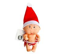 Antracita Bebé Elfo mimitos 12 cm - Cuerpo Articulado de Vinilo, Hecho en España - Juguete de Navidad con Pañal y Gorro - Carita Tierna con Pecas