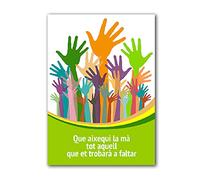 Antracita Catalan Tarjeta Despedida Manos 20x30 cm