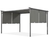 Antracita Sevilla 4x4m patio pérgola con cortinas Garden Point