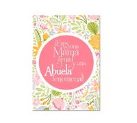 Antracita Tarjeta felicitacion abuela con sobre y frase - Dia de la madre - cumpleaños 15x23cm
