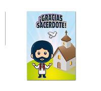 Antracita Tarjeta gracias Sacerdote 15x23cm