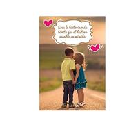 Antracita Tarjeta Historia de amor, felicitacion enamorados, postal te quiero 15x23cm con sobre