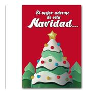Antracita Tarjeta navidad arbol felicitacion navideña 15x23 postal