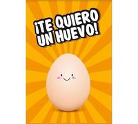 Antracita Tarjeta San Valentín Divertida “Te Quiero un Huevo” - Tarjeta de Amor Original con Sobre - Regalo Romántico y Gracioso para Pareja, Novio o Novia - 15x23 cm