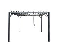 Antracita Tasos 3x3m patio pérgola con mosquitera Garden Point