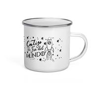 Antracita Taza Metalica Retro Fin del Mundo