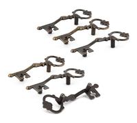 Antrader Tirador de metal con forma de llave en tono bronce utilizado para puerta de cajón de armario, paquete de 6