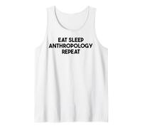 Antropólogo Divertido - Comer Dormir Antropología Repite Camiseta sin Mangas