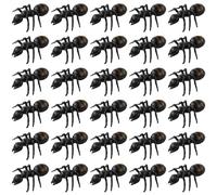 Ants de plástico 30 piezas de hormigas realistas Juguetes de broma negra para la fiesta de Halloween favorecimientos de decoración 30pcs Halloween April Simulación del día Fool Ant Big Horma única M