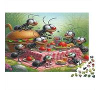 Ants Picnic Party 100% Recycled Cardboard Ant Picnic 1000 Piece Jigsaws for Adults Brain Development Classic Games 70x50cm/1000pcs