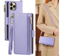 Antsturdy Compatible con iPhone 11 Pro Max Wallet Case Women Men Rfid Bloqueo de PU Leather Apple 11 Pro Max Crossbody Case Caso de mueca Strera de