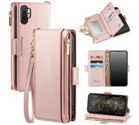 Antsturdy Compatible con Samsung Galaxy Note 10+ Plus Case Willet With Card Sporter For Women Men Case de telfono Bloqueo Rfid PU PU Flip Cover With