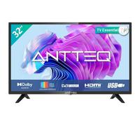 Antteq AB 32D1 TV 32 Pulgadas (Televisores 80 cm), Dolby Audio, Triple Tuner DVB-C / T2 / S2, Ci+, HDMI, USB, Salida de Audio Digital, Modo Hotel Incluido