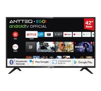 Antteq AG42F3 TV 42 Pulgadas(106cm) Smart TV,Andriod Televisores LED FHD 1080p,Dolby Audio,Google Assistance,Bluetooth DVB-C/S2/-T2,Google Play Store, Disney+/Netflix/Prime Video/Youtube,WiFi,2024