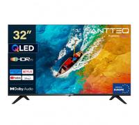 Antteq AV32H5Q Televisor 32 Pulgadas QLED Smart TV Bluetooth con Triple Sintonizador HD (DVB-C/-S2/-T2)，App Store, Netflix, Prime Video, Rakuten TV, DAZN, Youtube, y más