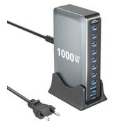 ANTWELON 1000W USB C Cargador GAN multipuerto PD3.1 de 10 Puertos, 140W 100W Tipo C para MacBook Pro, MacBook Air, Samsung Galaxy, iPhone, iPad, HP, Lenovo Thinkpad Yoga, Ordenador portátil, Tableta