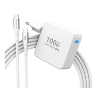 ANTWELON 100W USB C Cargador GAN Cargador Rápido para MacBook Pro 16 15 14 Pulgadas,MacBook Air,iPad Pro,Galaxy S23 S22,DELL XPS,HP,Lenovo,ASUS,Tablet, teléfono móvil