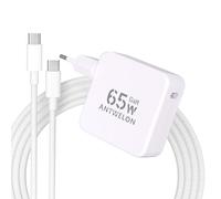 ANTWELON 65W USB C Cargador Carga Rápida PD3.0 PPS Adaptador Portátil GAN para MacBook Pro/Air, iPhone 17/16/Pro, iPad, Galaxy S26/S25/S24, Lenovo, DELL, Ordenadores portátiles, tabletas