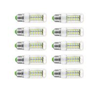 ANTYX 12V E27 Bombilla LED (10Pack), 7W E27 Base LED Bulbo del maíz, 60 Watt Equivalente, LED Corn Lámparas, 500-550LM Luces LED, DC10-80V (Color : Blanco frío)