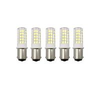 ANTYX Ba15d Led Regulable 64LEDs 2835 5w 350lm Ba15d Doble Contacto Base de Bayoneta 40w Halógeno Equivalente CA 110V 120V 130V Ba15d Bombilla LED 5-Pack (Color : Blanco frío)