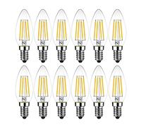 ANTYX Bombilla LED E14 de 12v, Blanco cálido, 2700 K, 4 W, Igual a 40 W, Bombilla LED Tipo candelabro, Bombilla C35 para RV, Proyecto de Panel Solar, Barco, iluminación Fuera de la Red, Paquete de 10