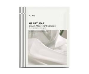 Anua - Combo de Mascarillas Faciales Heartleaf Cream Mask Night Solution Pack Bundle Set