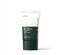 Anua Heartleaf Silky Moisture Sun Cream SPF 50+ PA ++++ hidratante y calmante (hoja de corazón, pantenol) Crema solar coreana facial orgánica sin residuo blanco para pieles sensibles (50 ml).