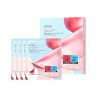 ANUA Mascarilla De Colágeno Iluminadora Con Niacina Peach 70, Mascarilla Facial Nocturna Para Piel De Cristal, 38 G/4 Unidades