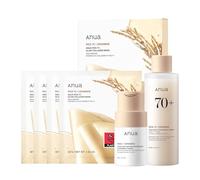 Anua Rice Radiance 3 Step Set : Rice Cleansing Powder & Toner & Mask, for Glass Skin, Korean Skincare