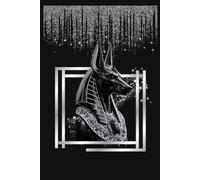 Anu ncient Egyptian Mythological God with Magic Cosmic Aura and Light Design Blank Lined Writing Book