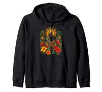 Anu gipcio Chacal Guardián Tropical Botánico Retro Arte Sudadera con Capucha