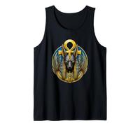 Anubis Jackal God Ankh Arte del Mito Egipcio Antiguo Camiseta sin Mangas