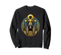 Anubis Jackal God Ankh Arte del Mito Egipcio Antiguo Sudadera