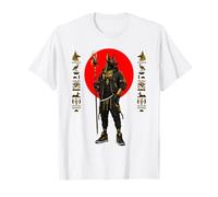 Anubis Streetwear Red Sun Egipcio Jeroglífico Arte Camiseta