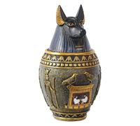 Anubis - Urna conmemorativa de resina para cenizas de mascotas, diseño egipcio vintage, figura de 7.5 para exhibición en el hogar