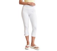 Anuedgis Pantalones capri para mujer con abertura lateral, cintura plegable de verano, 3/4 de longitud, pantalones cortos casuales de golf, A-blanco, S