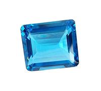 ANUJ SALES 7.25 Ratti/topacio azul certificado natural/piedra cúbica azul con excelente forma de corte, free size, Piedra preciosa suelta, Topacio