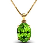 ANUJ SALES Colgante de peridoto natural Ratti de 14.25 pulgadas, chapado en oro, piedra preciosa certificada original, probado en laboratorio, chapado en oro, peridoto, chapado en oro, Peridoto