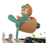 Anulely ambientador para coche piloto, ambientador para coche piloto, difusor de ventilador de salida de aire de coche Animal Pilot - Perfume de coche con 2 tabletas de aromaterapia, perfume