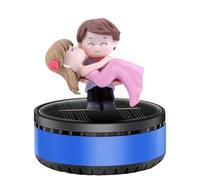 Anulely Ambientador solar para coche, difusores de coche, adorno de fragancia para coche, figuras de abrazo, difusor de fragancia alimentado por energía solar, ambientador de coche, accesorios para el