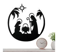 Anulely Belén de Navidad de Metal para Pared | Guardería Misteriosa Decoración de Hierro San Jesús | Decoraciones de temporada para la escuela, el salón, la sala de estudio, el dormitorio, el centro