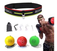 Anulely Boxeo para la cabeza, diadema de bola reflex de boxeo, banda elástica para boxeo, accesorios de entrenamiento de boxeo multifuncionales, ayudas de entrenamiento adaptables y receptivas para