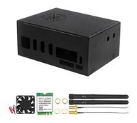Anulely Caja de metal con ventilador de refrigeración, carcasa metálica con disipadores de calor de ventilador, Carcasa de metal eficiente con ventilador de refrigeración, Carcasa