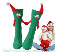 Anulely Calcetines para parejas, calcetines para parejas sostenidos de la mano, calcetines temáticos de tubo medio, calcetines novedosos para parejas, calcetines que se sostienen de la mano