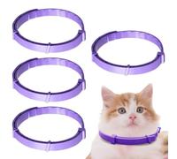 Anulely Collar antiestrés para gatos, collar de alivio de estrés eficiente 4 veces | Collar ajustable para gato, collar eficiente para aliviar el estrés, collar de alivio de separación de estrés para
