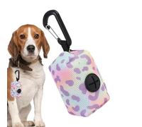 Anulely Dispensador de bolsas para excrementos de perro, dispensador de bolsas de almacenamiento para perros | Bolsa con cremallera, soporte para bolsas de basura de perro con mosquetón, soporte para