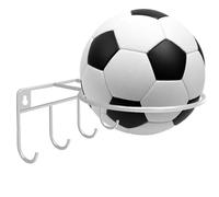 Anulely Estante de Almacenamiento de Bolas de Pared, Soporte de Almacenamiento de Baloncesto de Metal, Accesorios de decoración de Sala Deportiva para Baloncesto, fútbol, Pelota de Ejercicio